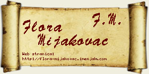 Flora Mijakovac vizit kartica